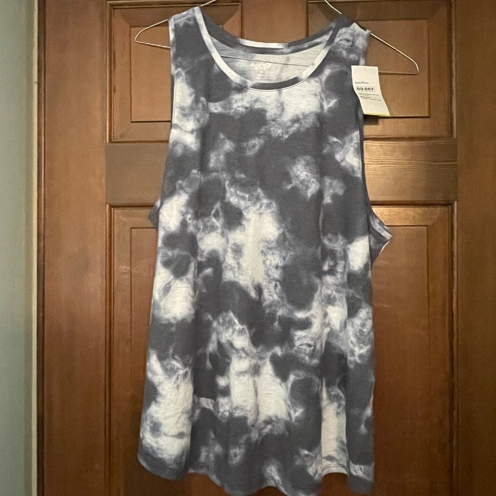 Size XXL Old Navy gray white tie-dye tank top